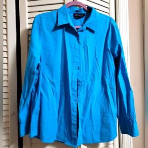 Bright Blue Women's Button Down Shirt